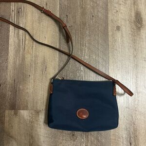 Dooney & Bourke Navy and Brown Crossbody Bag